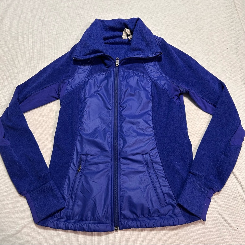 Lululemon Run Gust Buster Jacket Women Size 6 Pigment Blue Full Zip‎ Windbreaker